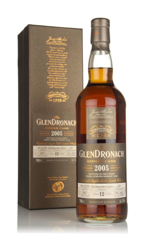 The GlenDronach 12 Year Old 2005 (cask 1451) - PX Sherry Puncheon Single Malt Whisky