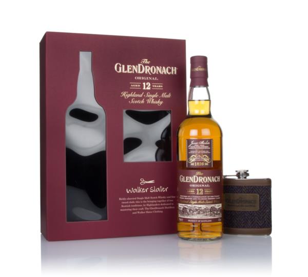 The GlenDronach 12 Year Old Gift Pack with Walker Slater Hip Flask Single Malt Whisky