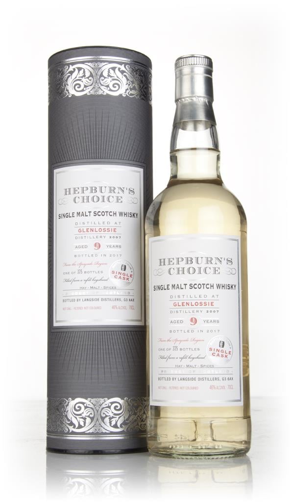 Glenlossie 9 Year Old 2007 - Hepburn's Choice (Langside) Single Malt Whisky