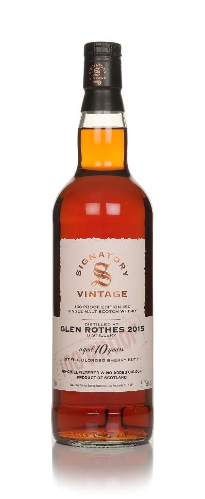 Glenrothes 10 Year Old 2015 - 100 Proof Edition #50 (Signatory) Single Malt Whisky