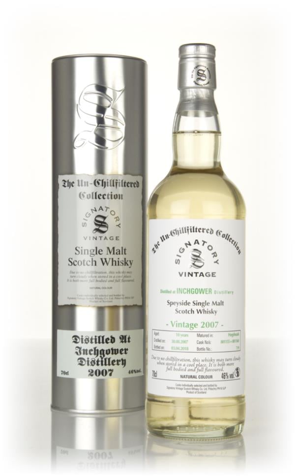 Inchgower 10 Year Old 2007 (casks 801155 & 801160) - Un-Chillfiltered Single Malt Whisky