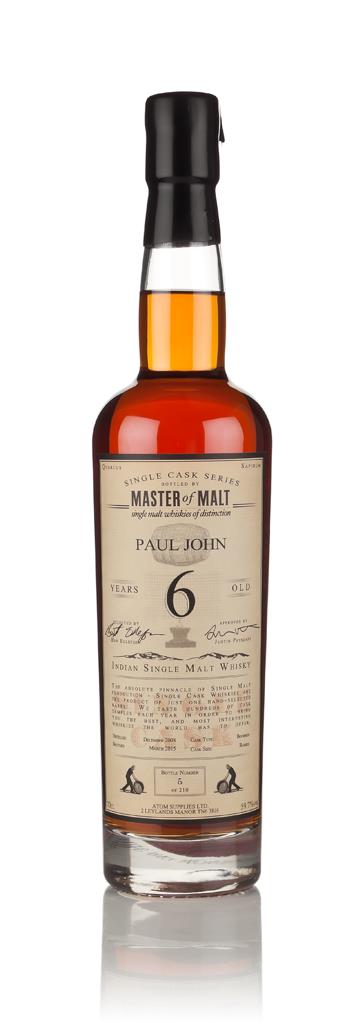 Paul John 6 Year Old 2008 - Single Cask (Master of Malt) Single Malt Whisky