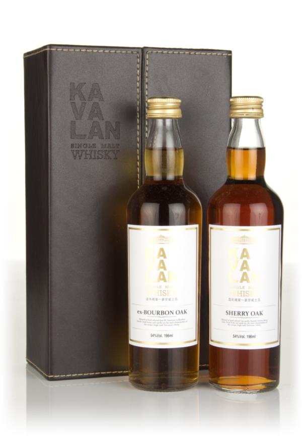 Kavalan ex-Bourbon Oak & Sherry Oak Leather Coffret (2 x 19.6cl) Single Malt Whisky