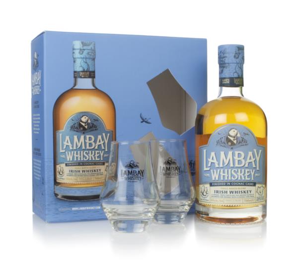 Lambay Small Batch Gift Pack with 2x Glasses Blended Whiskey