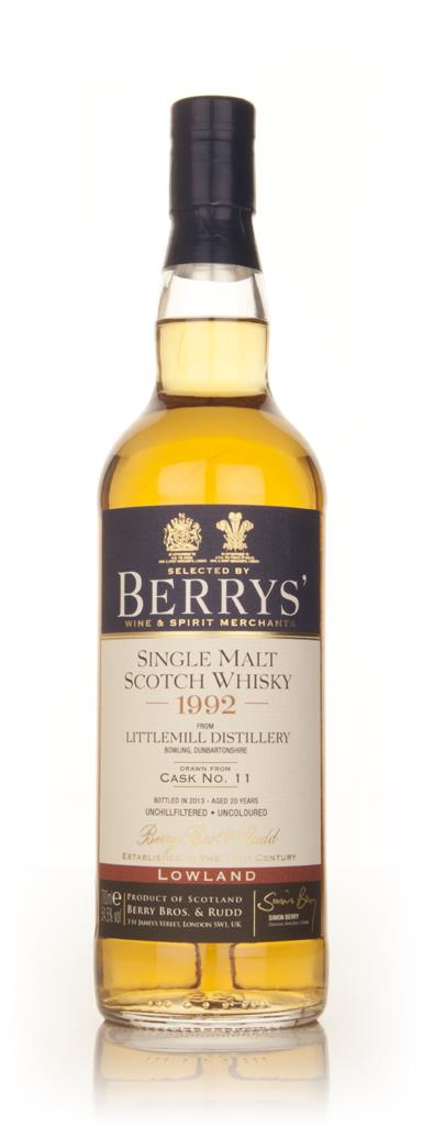Littlemill 20 Year Old 1992 (cask 11) (Berry Bros. & Rudd) Single Malt Whisky