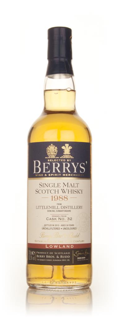 Littlemill 24 Year Old 1988 (cask 32) (Berry Bros. & Rudd) Single Malt Whisky