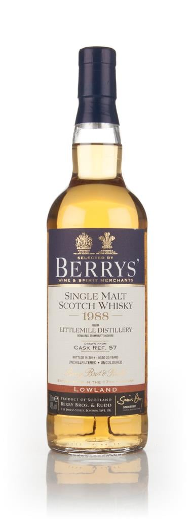 Littlemill 25 Year Old 1988 (cask 57) (Berry Bros. & Rudd) Single Malt Whisky