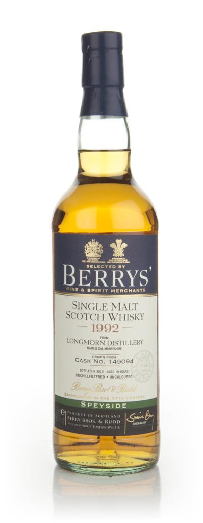 Longmorn 19 Year Old 1992 (cask 149094) (Berry Bros. & Rudd) Single Malt Whisky