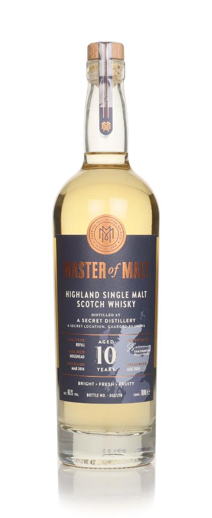 A Secret Highland Distillery 10 Year Old 2014 (Master of Malt) Single Malt Whisky