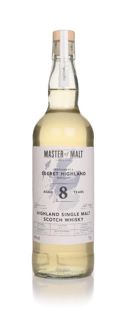 A Secret Highland Distillery 8 Year Old 2016 Single Cask (Master of Ma Single Malt Whisky