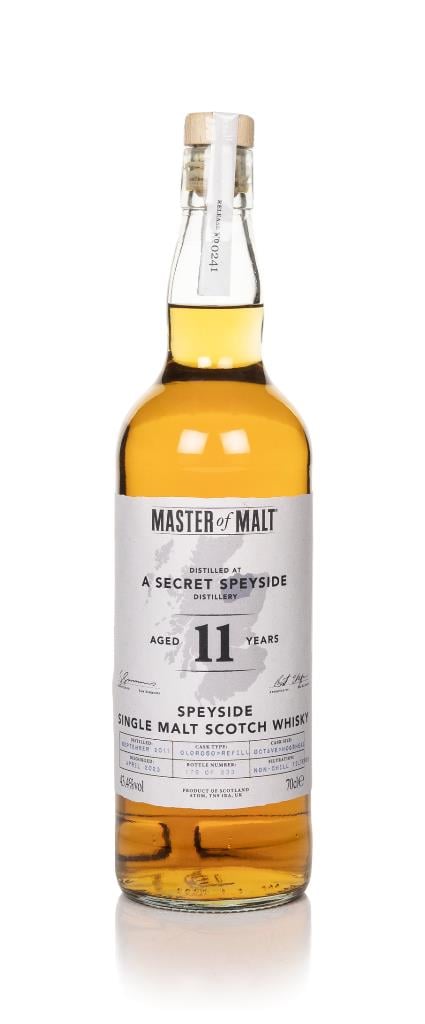 A Secret Speyside Distillery 11 Year Old 2011 (Master of Malt) Single Malt Whisky