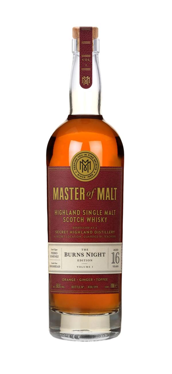 Secret Highland 16 Year Old Single Cask - Burns Night Edition (Master Single Malt Whisky