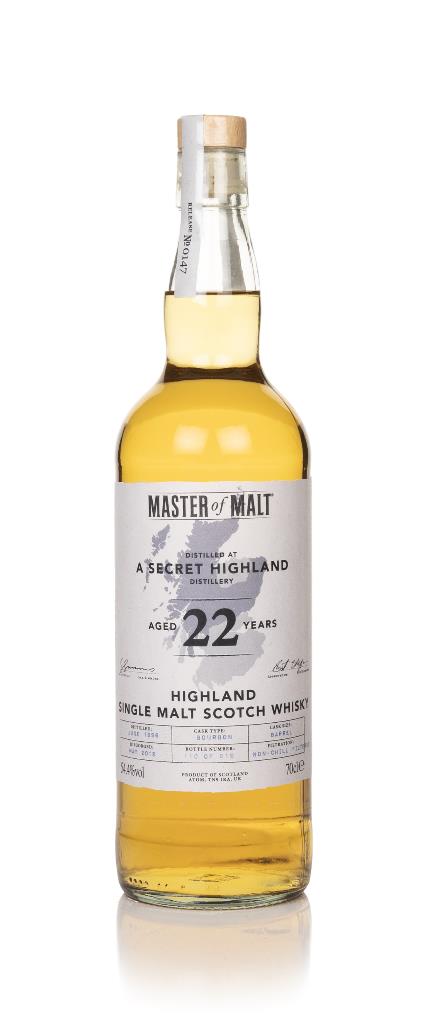 Secret Highland Distillery 22 Year Old 1996 (Master of Malt) Single Malt Whisky