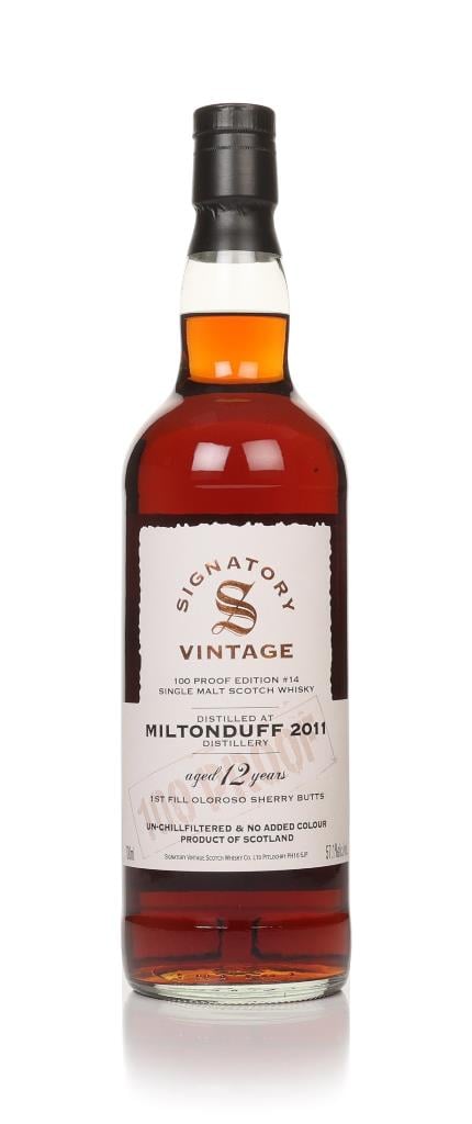 Miltonduff 12 Year Old 2011 - 100 Proof Edition #14 (Signatory) Single Malt Whisky