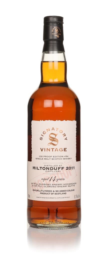 Miltonduff 13 Year Old 2011 - 100 Proof Edition #54 (Signatory) Single Malt Whisky