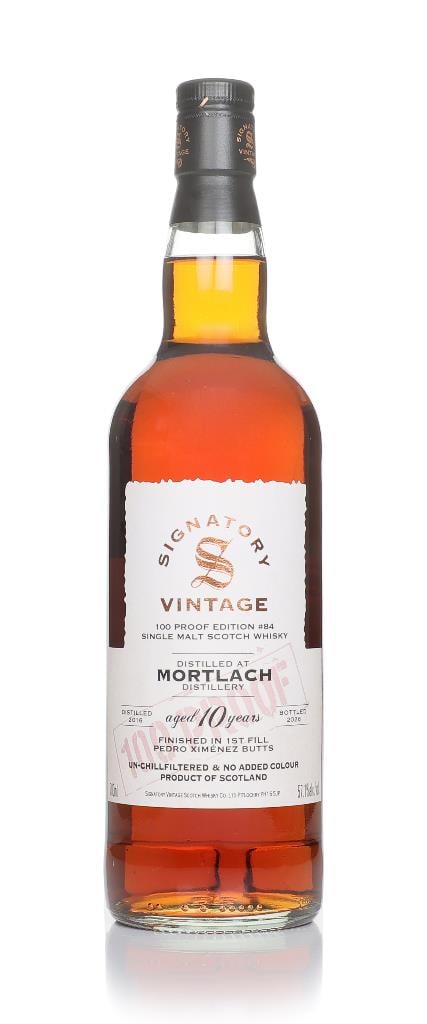 Mortlach 10 Year Old 2016 - 100 Proof Edition #84 (Signatory) Single Malt Whisky