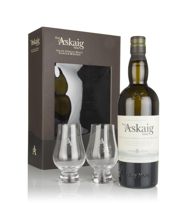 Port Askaig 8 Year Old Gift Pack with 2x Glasses Single Malt Whisky