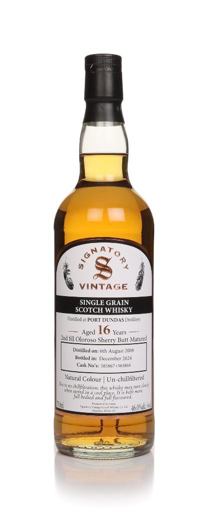 Port Dundas 16 Year Old 2008 (cask 585867 & 585868) (Signatory) Grain Whisky
