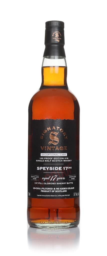 Signatory Speyside (M) 17 Year Old 2008 Exceptional Cask - 100 Proof Edition #16 Single Malt Whisky