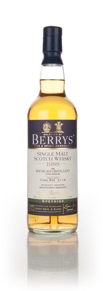 Speyburn 26 Year Old 1988 (cask 2114) (Berry Bros. & Rudd) Single Malt Whisky