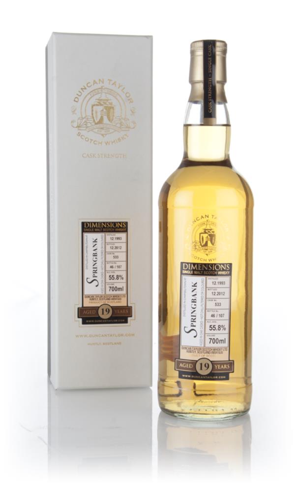Springbank 19 Year Old 1993 (cask 533) - Dimensions (Duncan Taylor) Single Malt Whisky