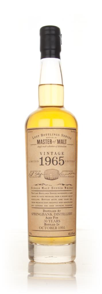 Springbank 30 Year Old 1965 - Lost Bottlings Series (Master of Malt) Single Malt Whisky