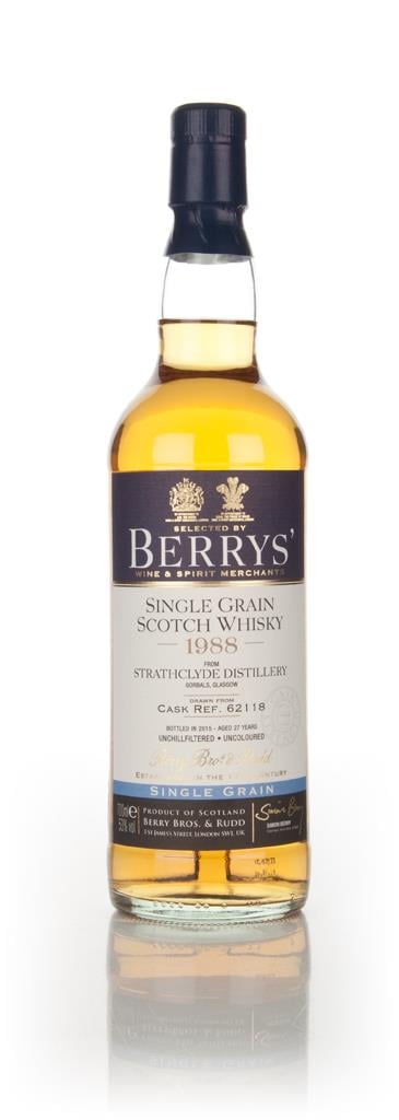 Strathclyde 27 Year Old 1988 (cask 62118) (Berry Bros. & Rudd) Grain Whisky