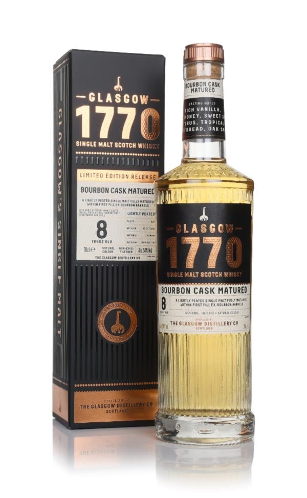 The Glasgow Distillery Co. Glasgow 1770 Bourbon Cask Matured Single Malt Whisky