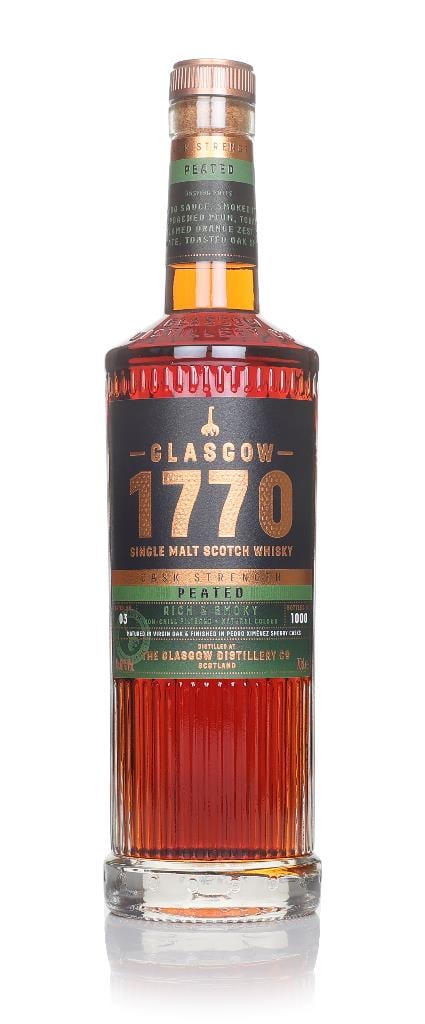 1770 Glasgow Peated Cask Strength Batch 3 Limited Edition Lowland Single Malt Scotch Whisky 70cl