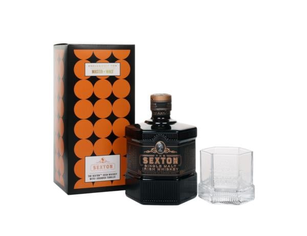 Sexton Whiskey Gift Set with Rocks Glass Single Malt Whiskey