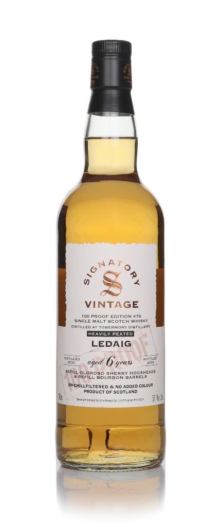Ledaig 6 Year Old 2020 - 100 Proof Edition #76 (Signatory) Single Malt Whisky