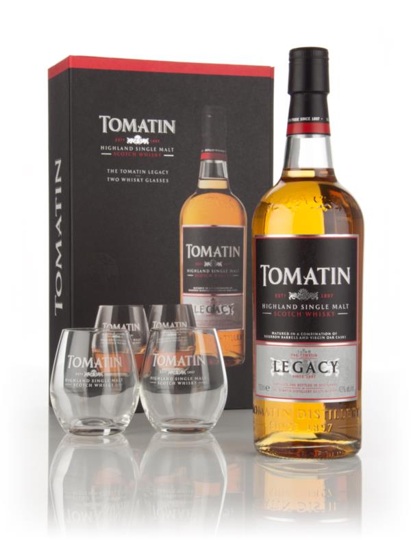 Tomatin Legacy Gift Pack with 2x Glasses (Old Bottling) Single Malt Whisky