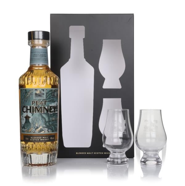 Peat Chimney (Wemyss Malts) Gift Set with 2x Glencairn Glasses Blended Malt Whisky