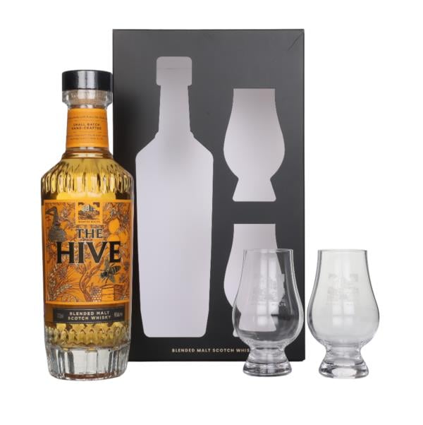 The Hive (Wemyss Malts) Gift Set with 2x Glencairn Glasses Blended Malt Whisky